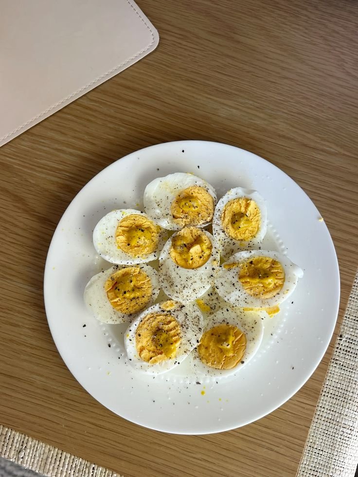 boiled eggs with a pinch of salt